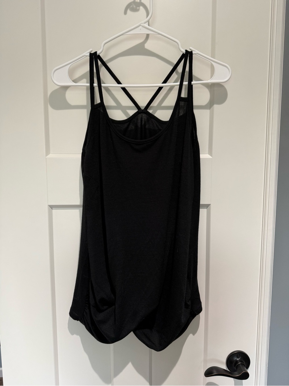 NEW Shein black strappy/knot/twist tank size XL